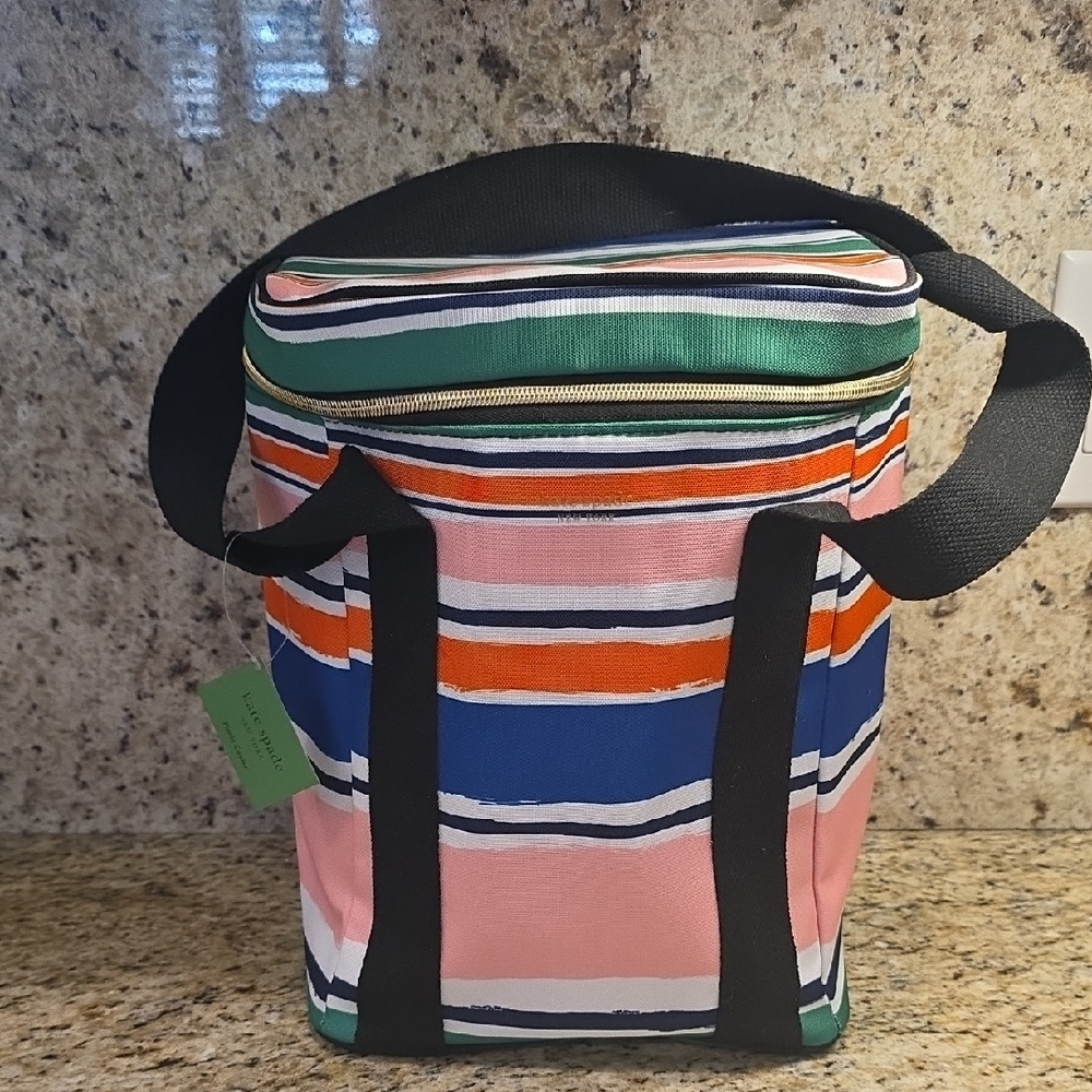 Kate Spade Wine Picnic Cooler, Ocean Stripe